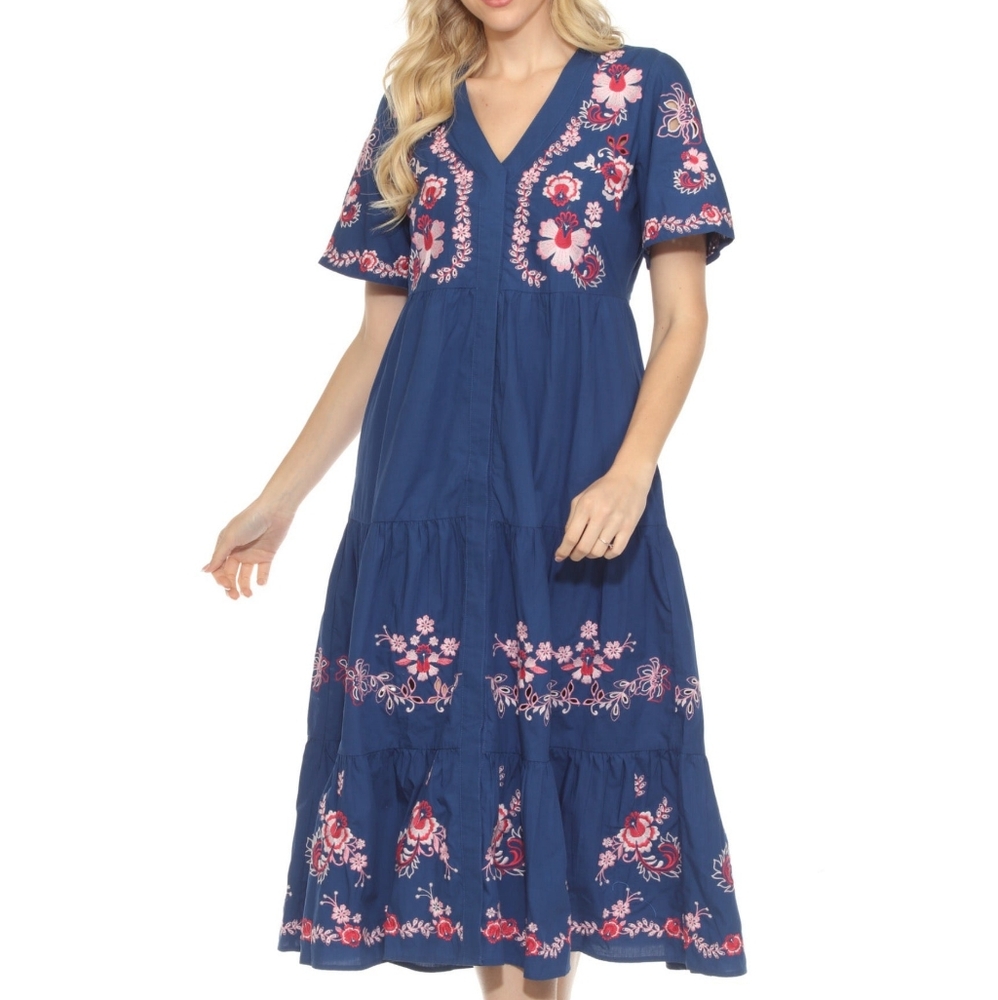 Jade Johnny Was Allegra Midi Dress